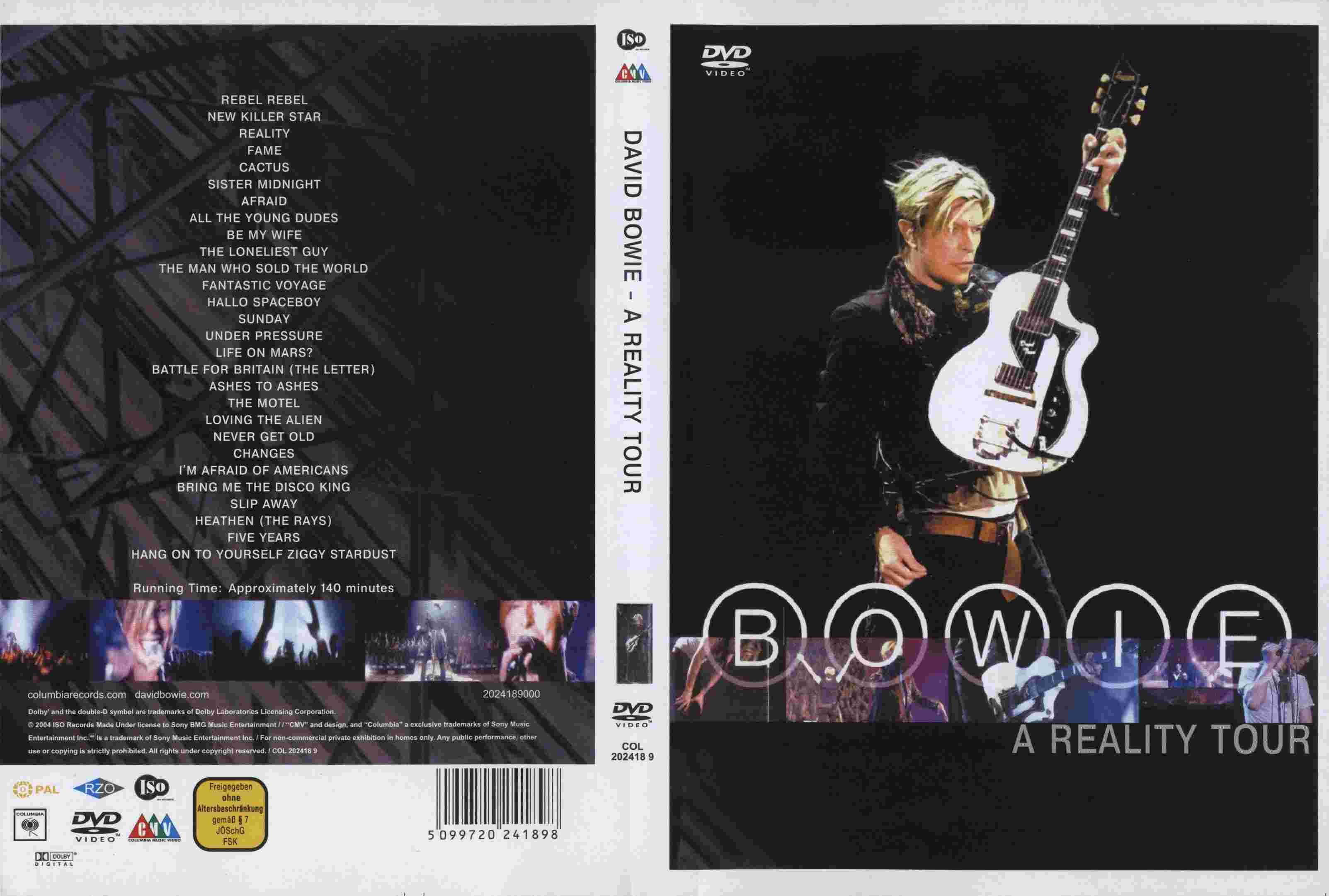 David Bowie A Reality Tour : Front | DVD Covers | Cover Century | Over ...